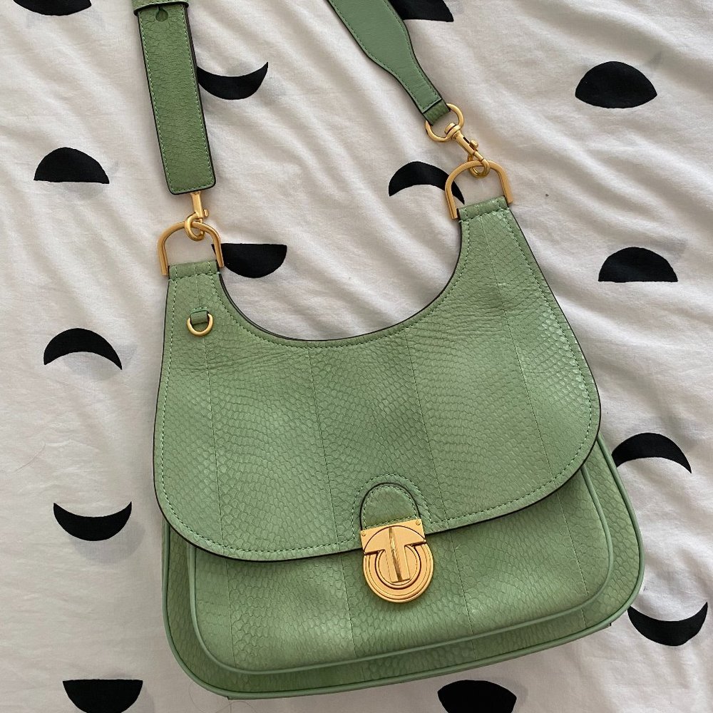 Tory Burch James Snake Saddle Bag